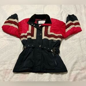 Vintage Kaelin Thermolite Embroidered Zip Ski Jacket Coat Women Size 6  Small